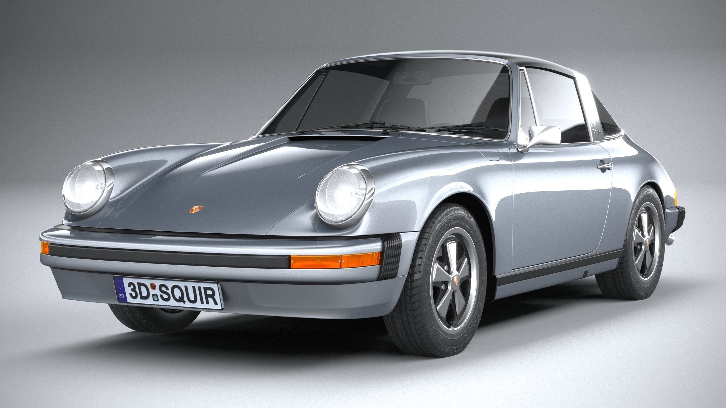 Porsche 911 Targa 1974 3D model_2
