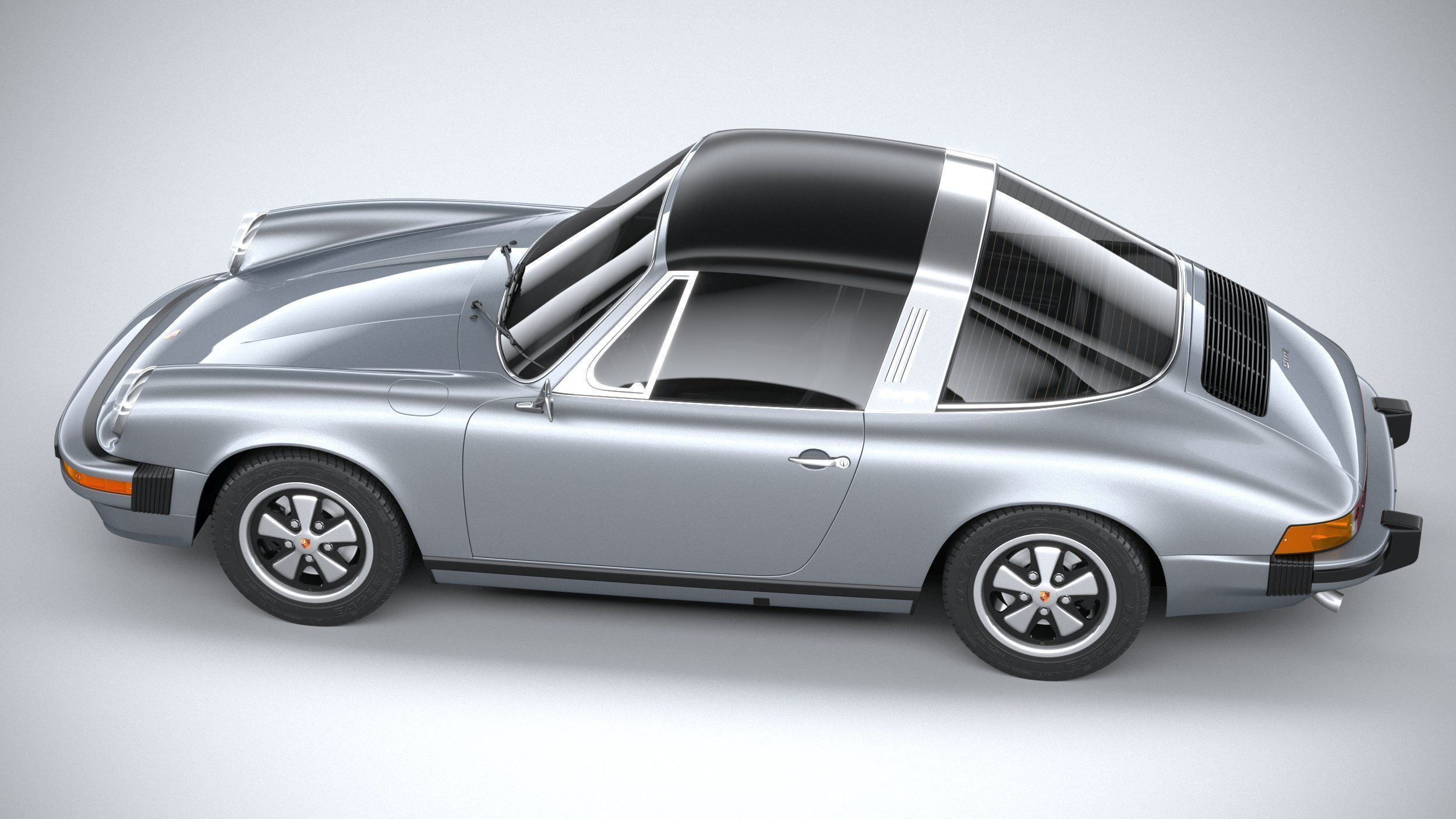 Porsche 911 Targa 1974 3D model_9