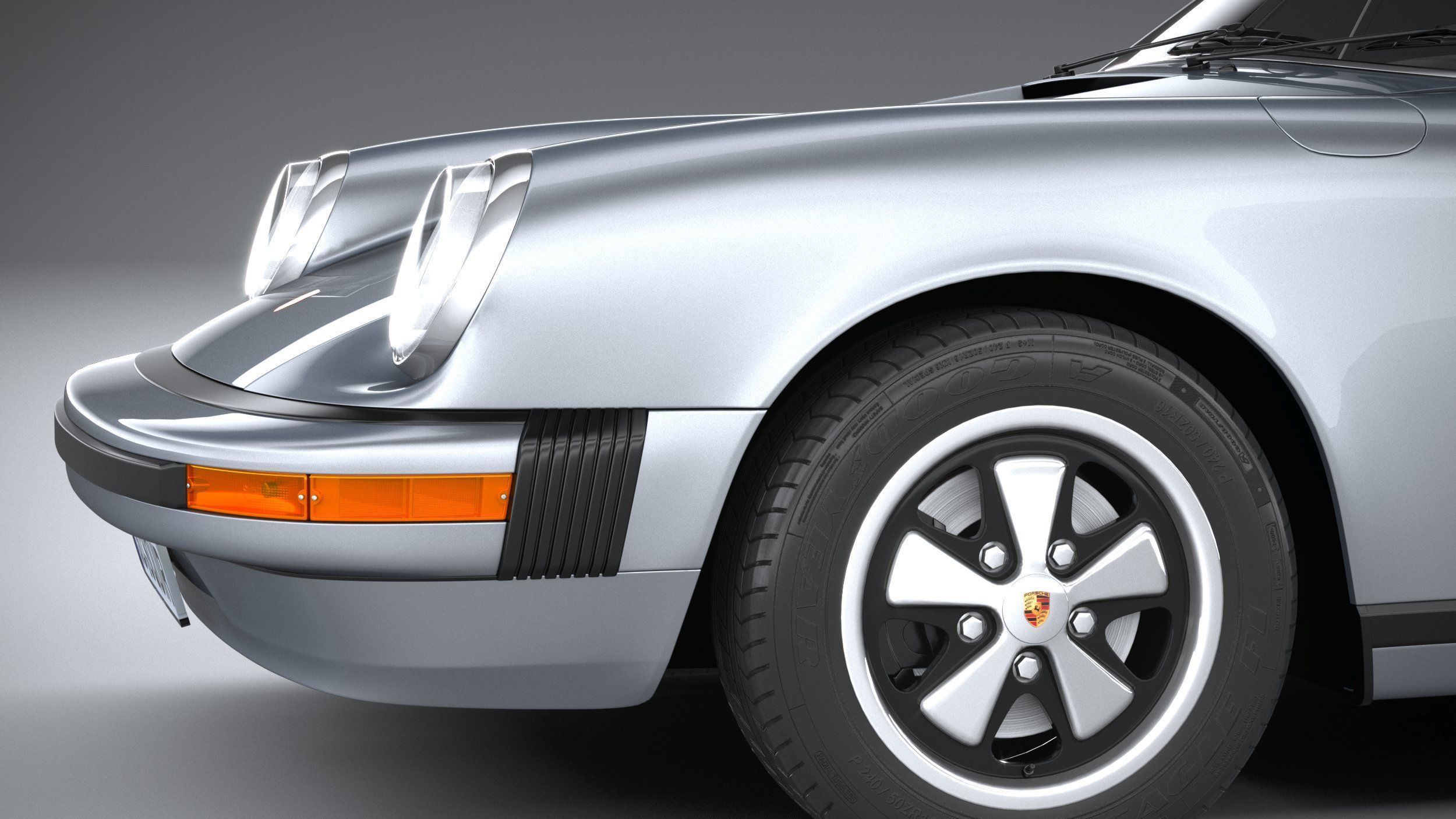 Porsche 911 Targa 1974 3D model_3