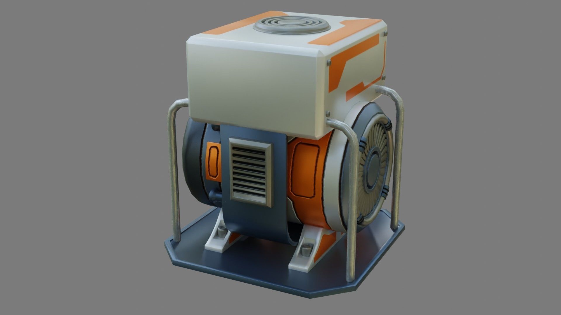 Sci-Fi Computer - Game Ready - PBR Low-poly 3D model_5