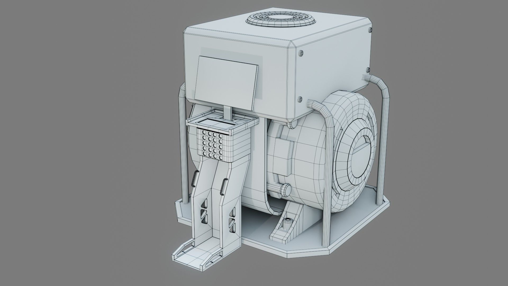 Sci-Fi Computer - Game Ready - PBR Low-poly 3D model_17