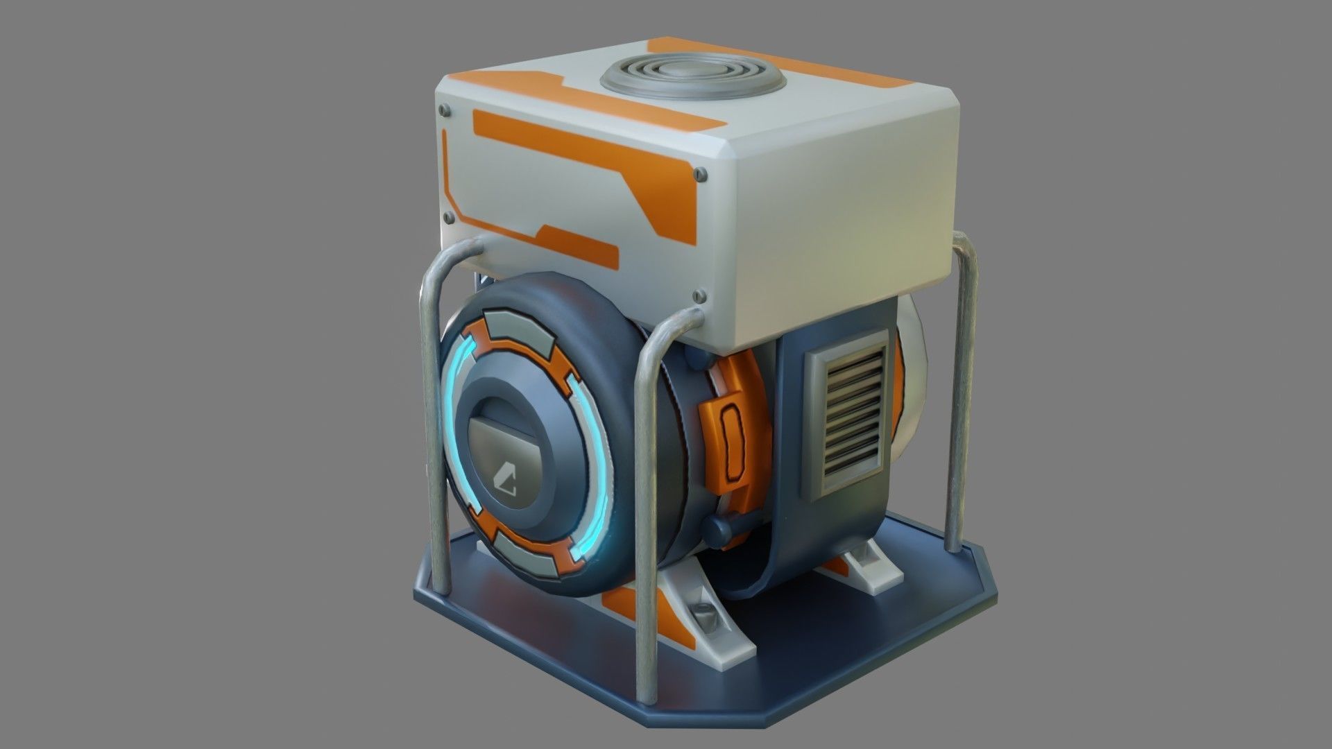 Sci-Fi Computer - Game Ready - PBR Low-poly 3D model_4