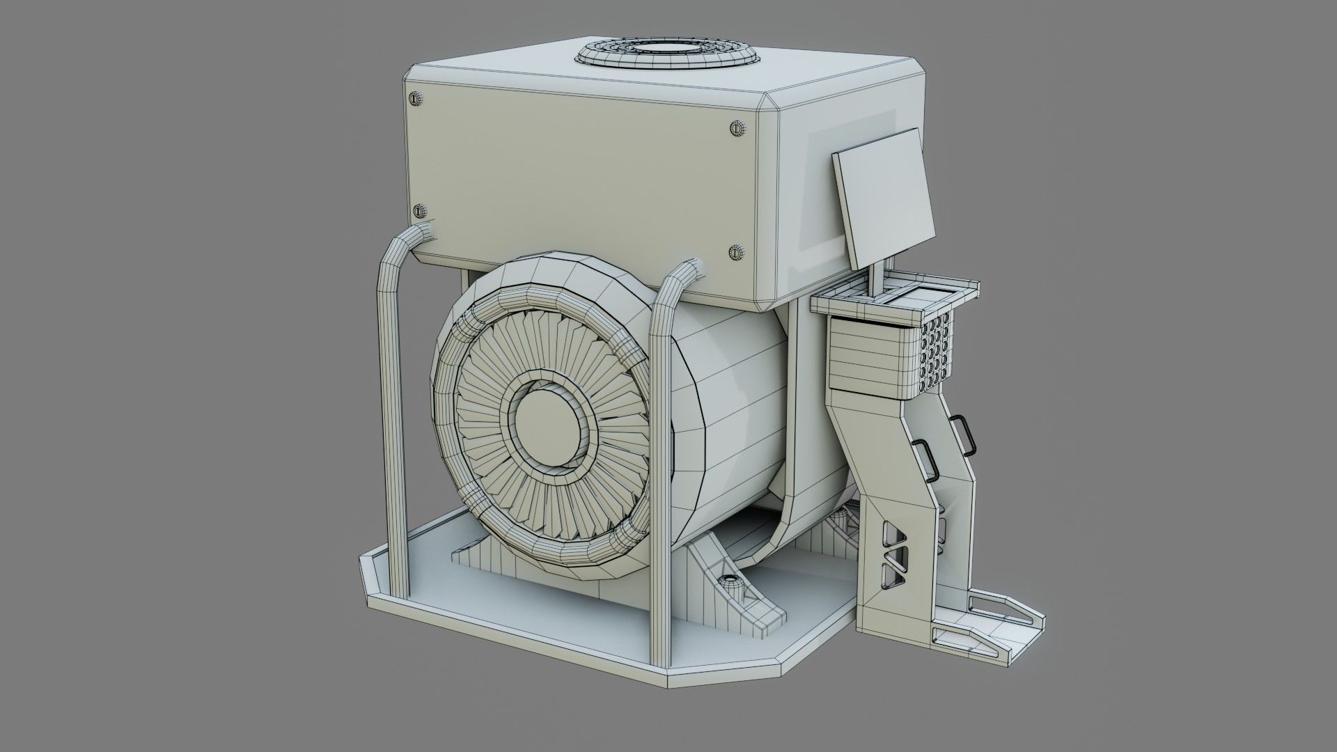 Sci-Fi Computer - Game Ready - PBR Low-poly 3D model_15