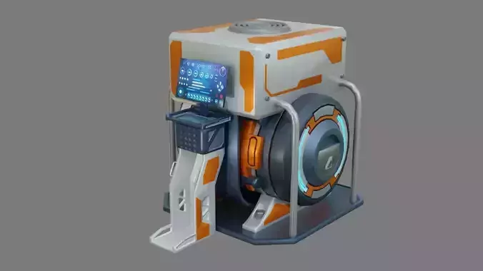Sci-Fi Computer - Game Ready - PBR Low-poly 3D model
