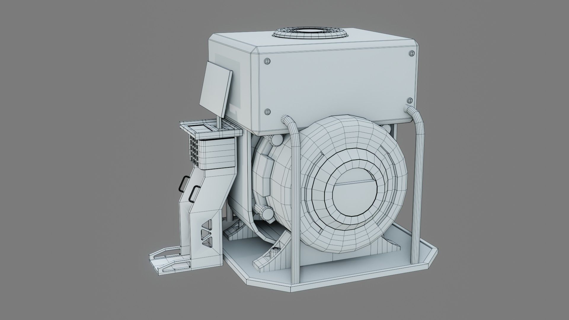 Sci-Fi Computer - Game Ready - PBR Low-poly 3D model_10