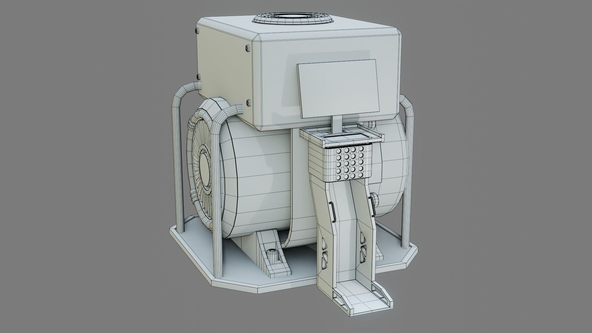 Sci-Fi Computer - Game Ready - PBR Low-poly 3D model_16