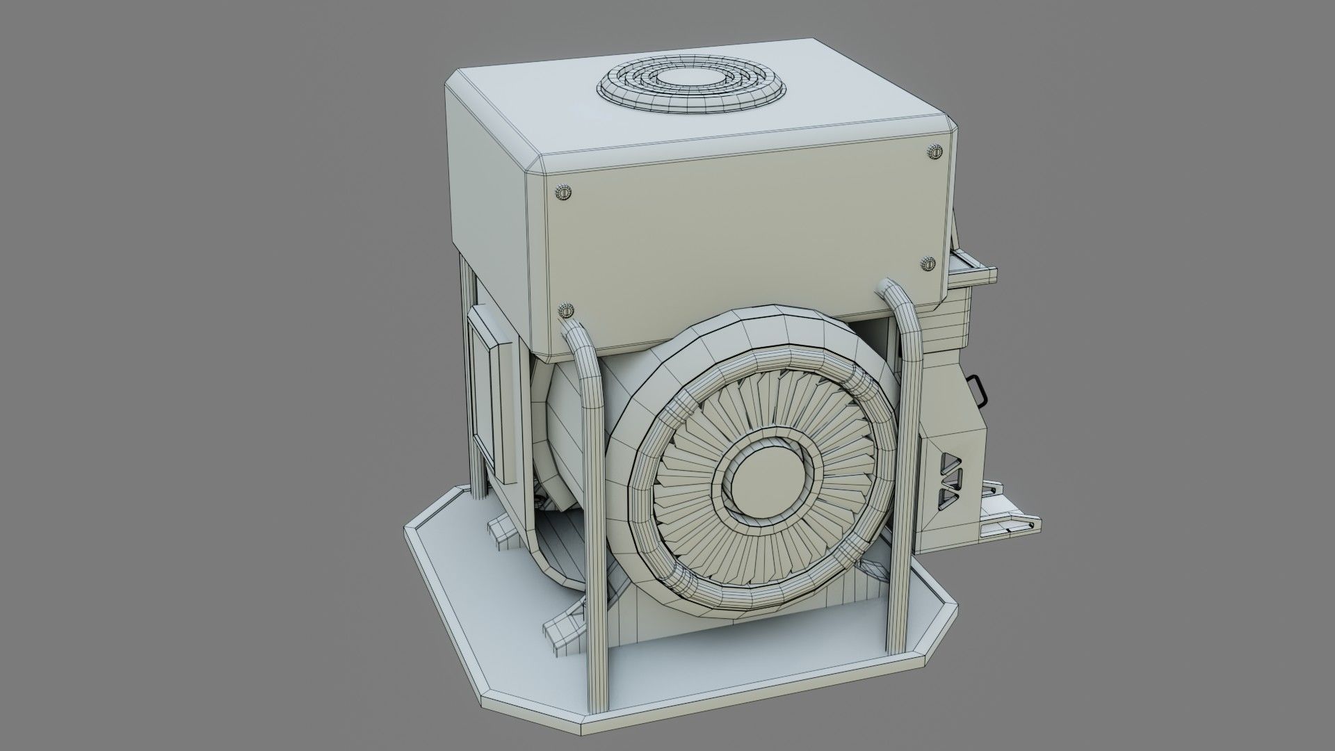 Sci-Fi Computer - Game Ready - PBR Low-poly 3D model_14