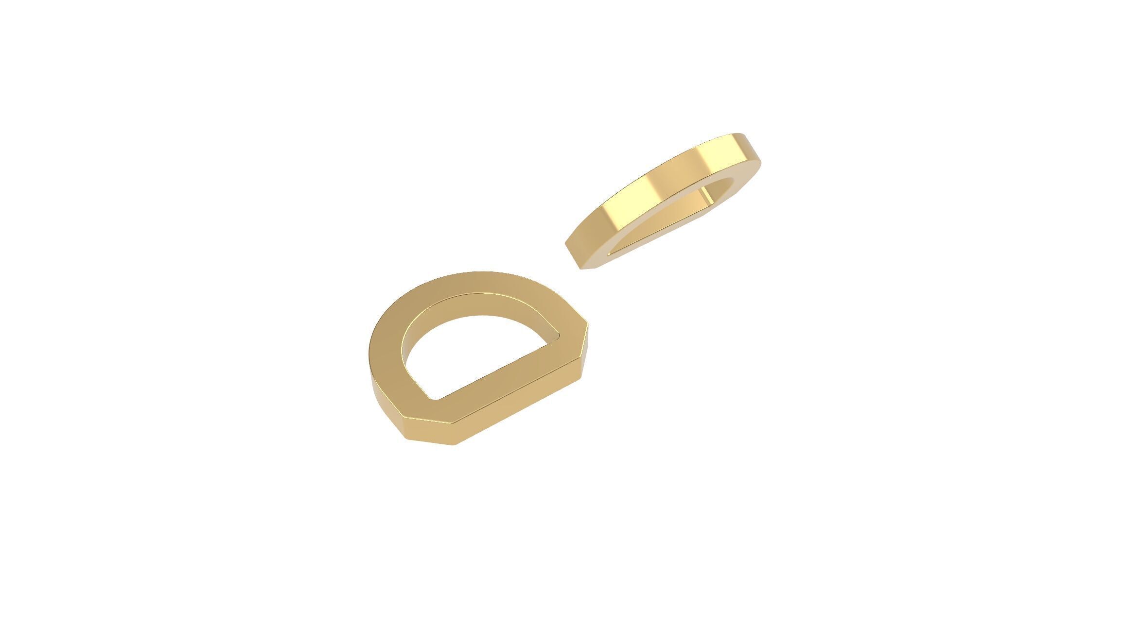 20mm D ring 3D print model_1