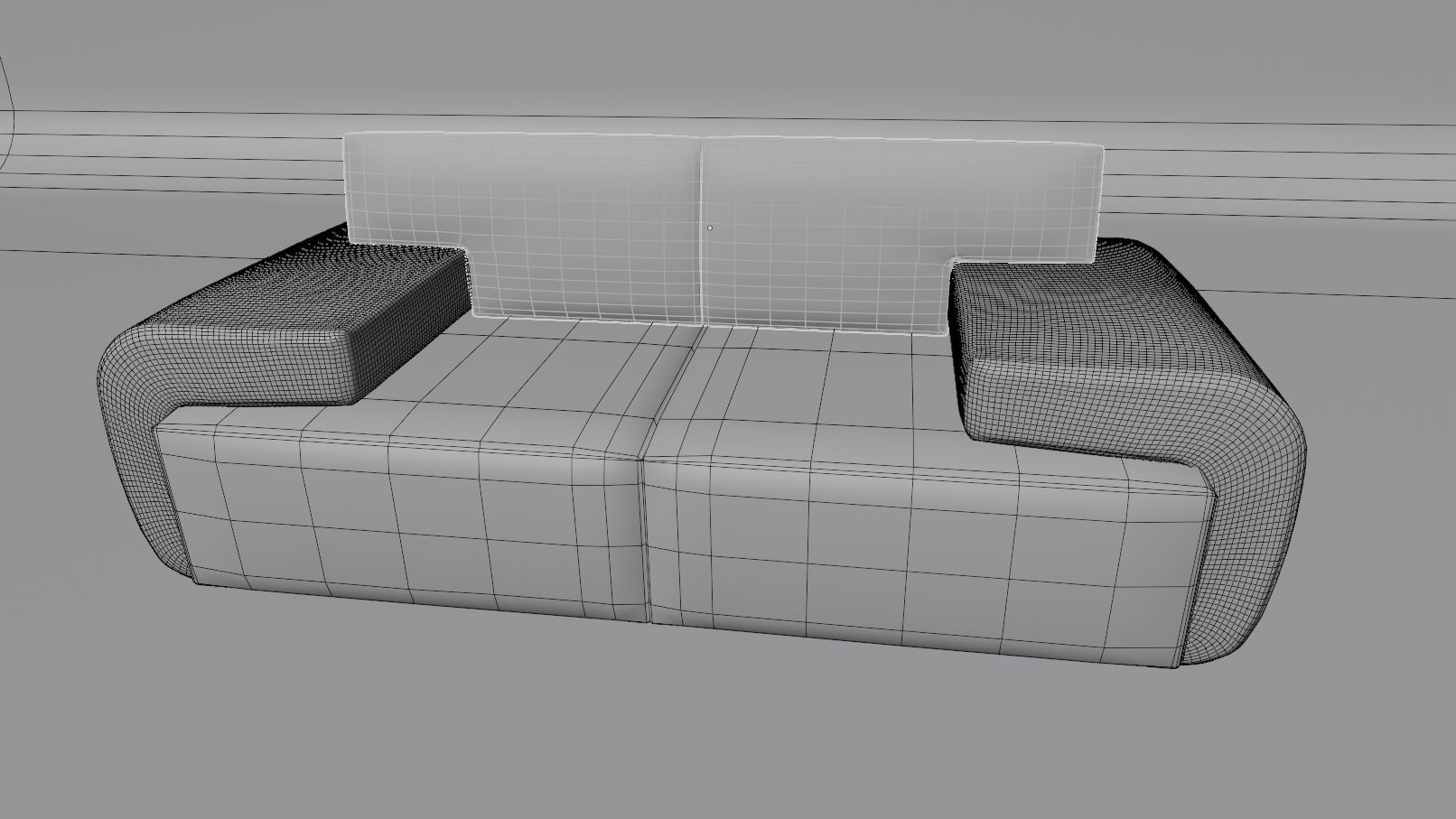 Sofa very simple Free 3D model_5