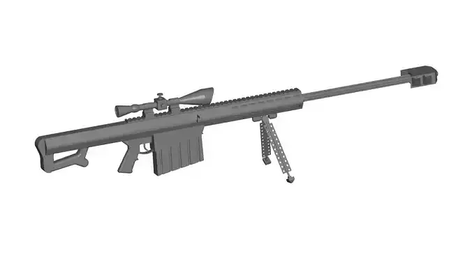 Barrett sniper rifle 3D model