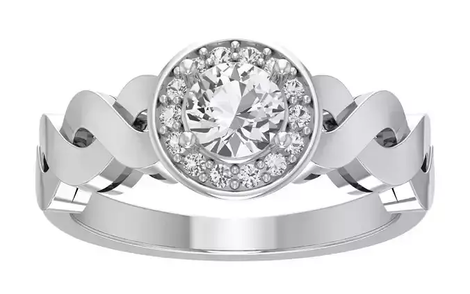 Women Engagement Halo Rings 3dm STL OBJ FBX Renders Details