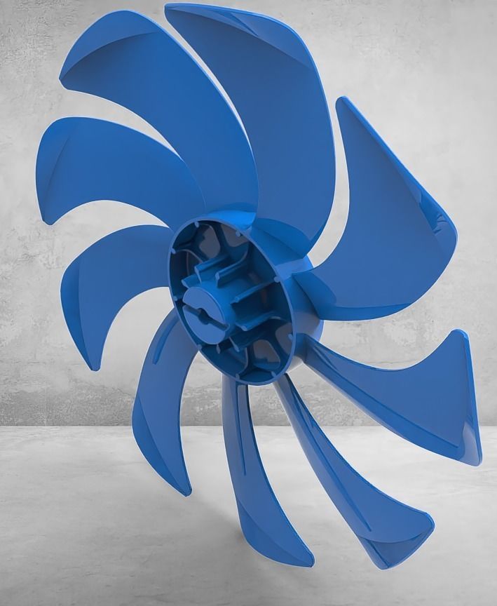 FAN BLADE 9 BLADES 3D print model_2