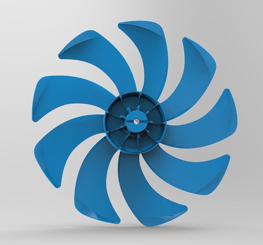FAN BLADE 9 BLADES 3D print model_1