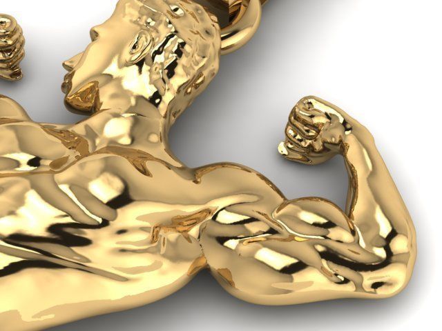 body builder pendant  3D print model_5