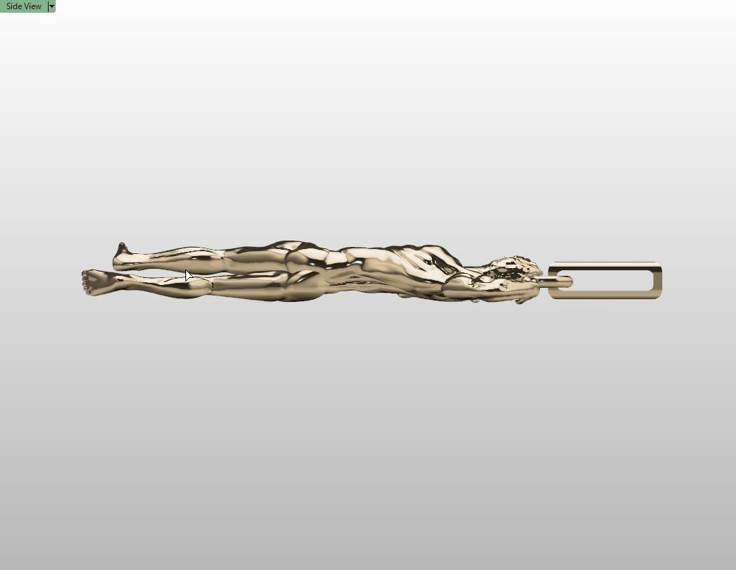 body builder pendant  3D print model_8