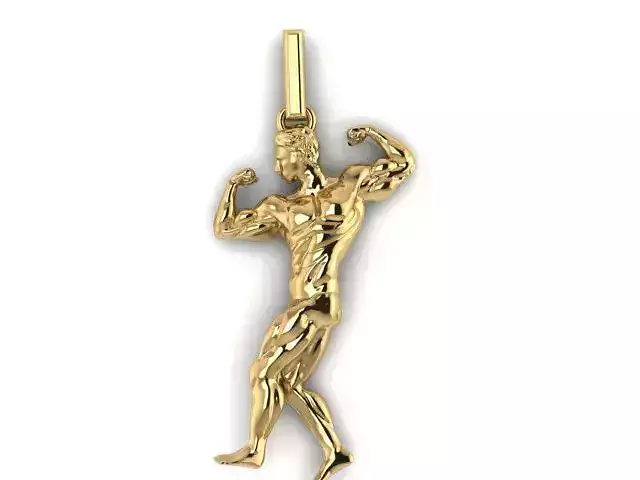 body builder pendant  3D print model body builder pendant  3D print model