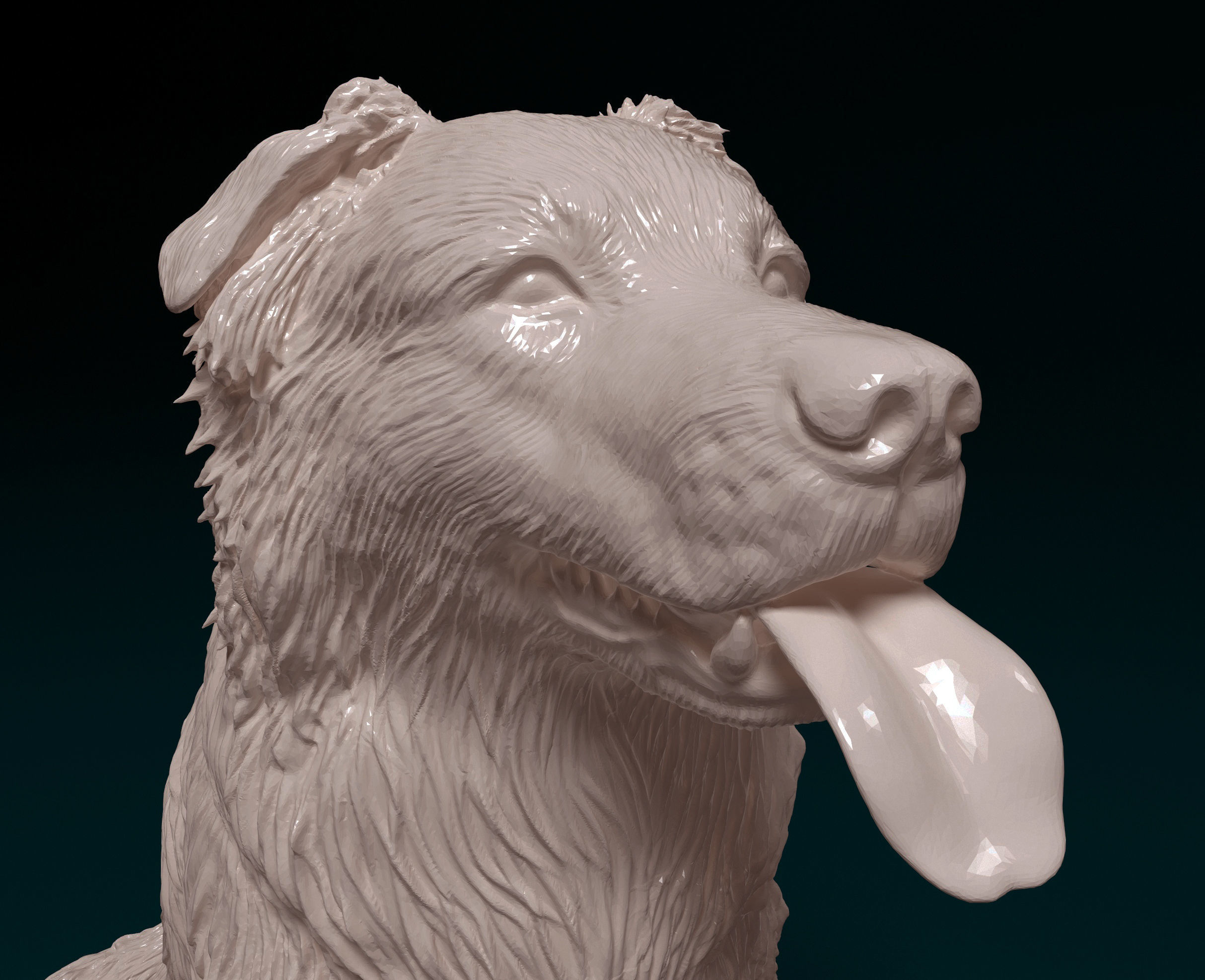 Border Collie cross 3D print model_7