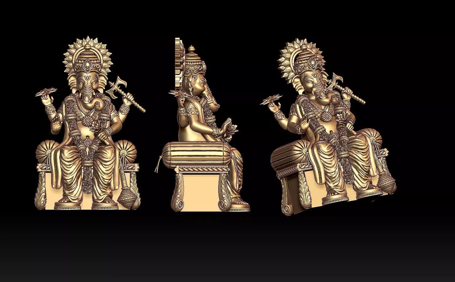 Ganesh ji Hindu Indian god 3D print model