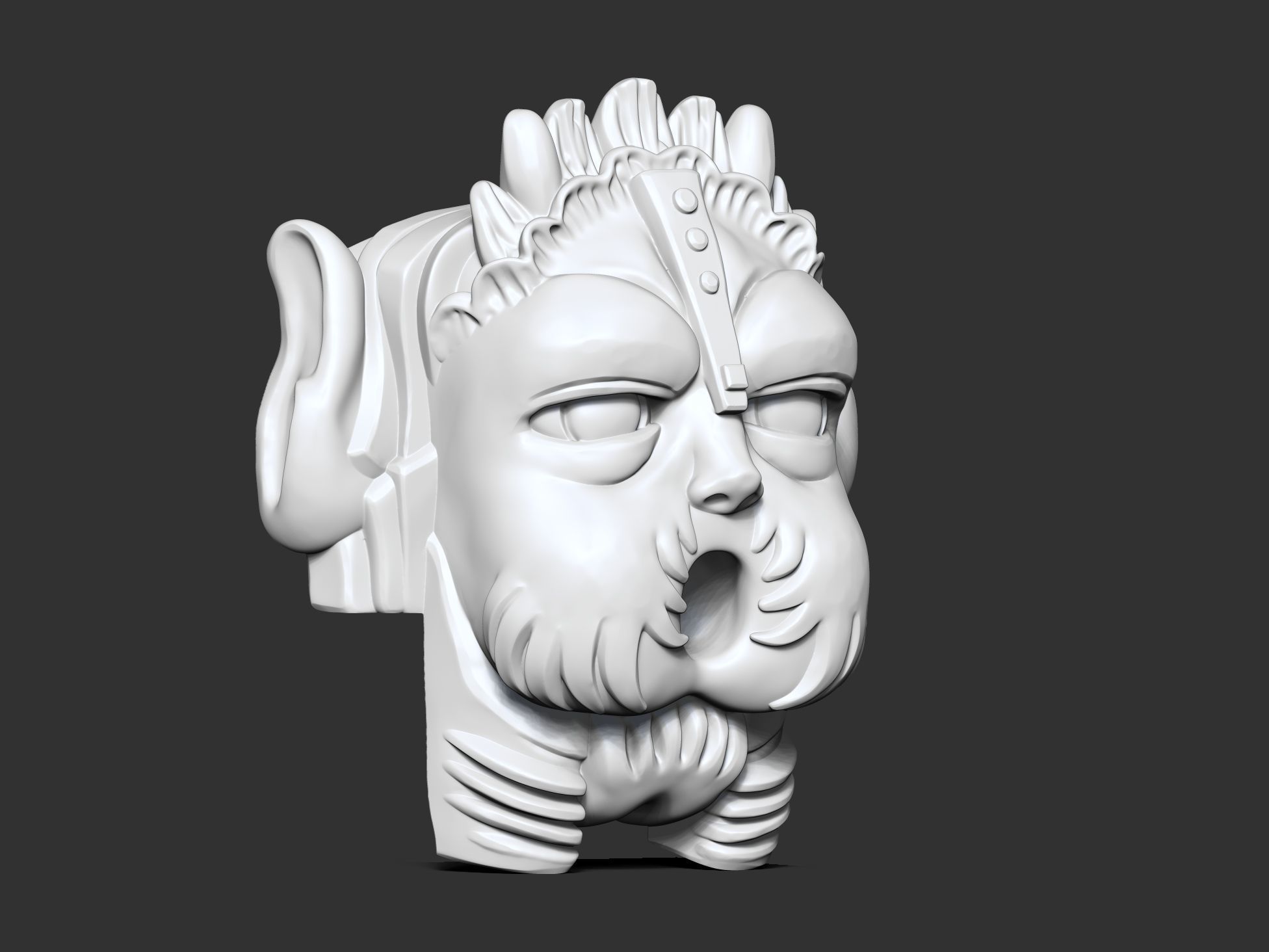 wall-mounted fountain 3D print model_2