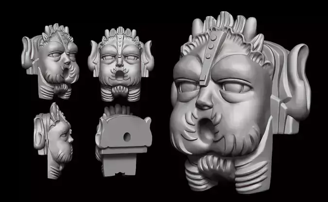 wall-mounted fountain 3D print model