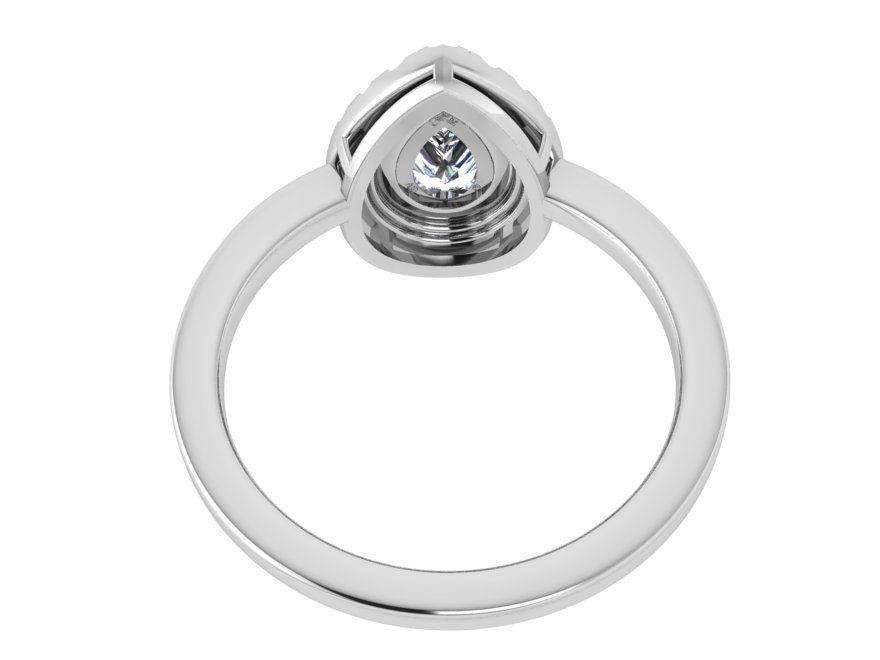 Gallant 2-row pear diamond ring  3391 3D print model 3D print model_3