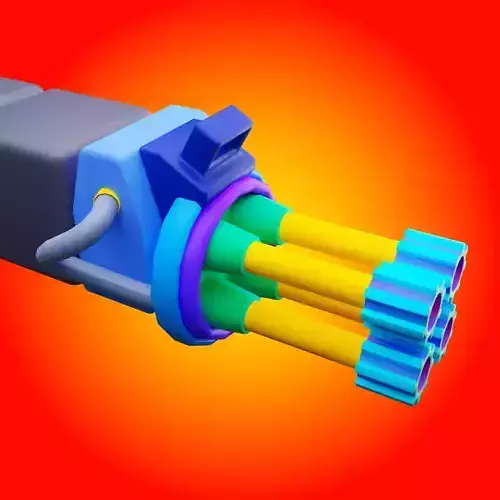 Lowpoly Game Ready Gun Model cable