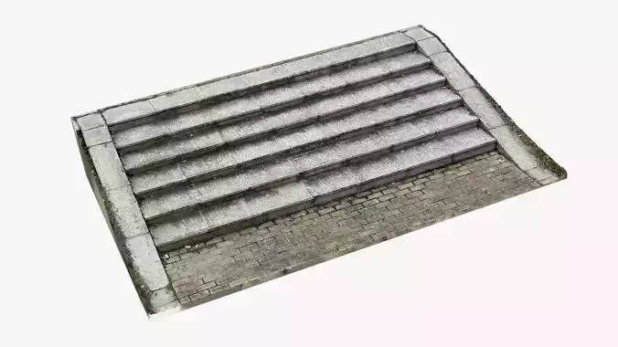 3D scan Steps in the park 3D model