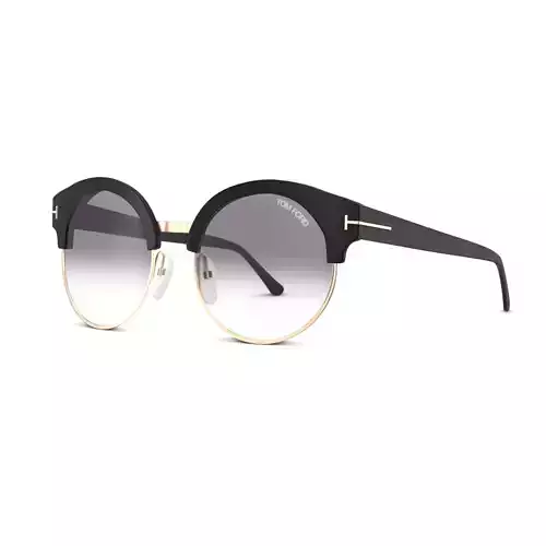 Tom Ford - FT0608 01B Sunglasses Low-poly 3D model