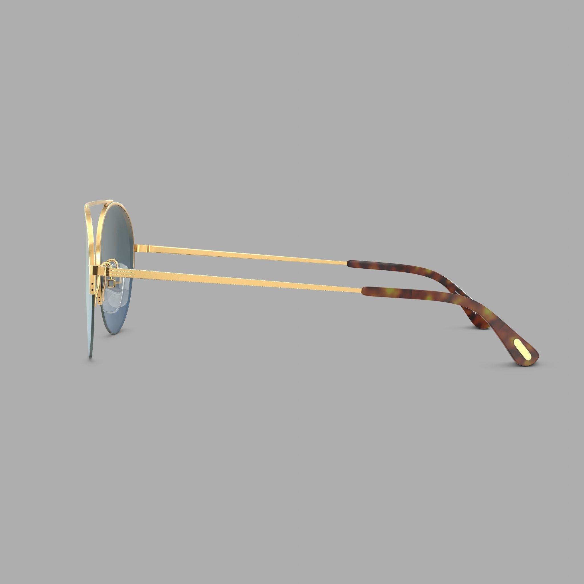 Tom Ford - FT0668 28X Sunglasses Low-poly 3D model_3