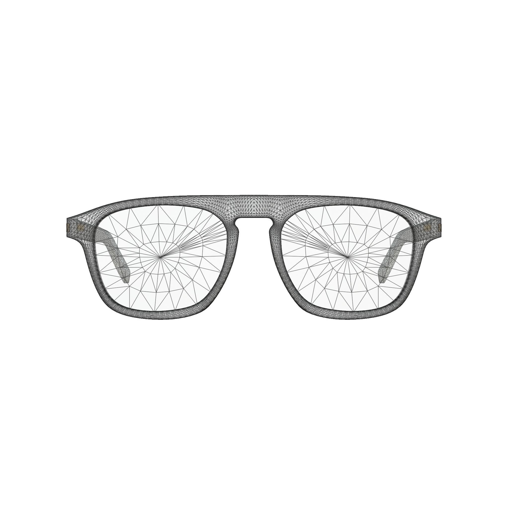 Saint Laurent - SL 158 005 Sunglasses Low-poly 3D model_7