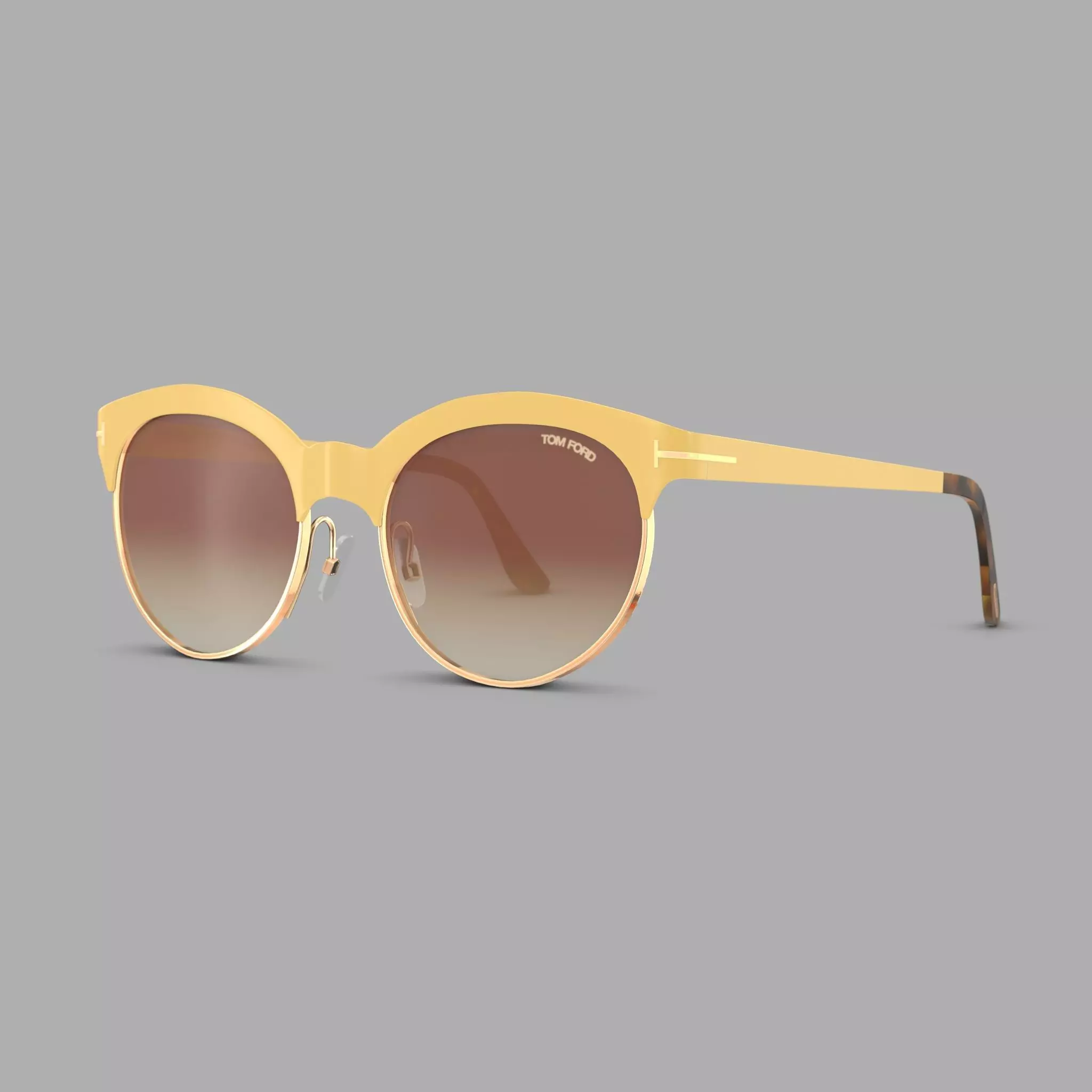 Tom Ford - FT438 28F Sunglasses Low-poly 3D model_0