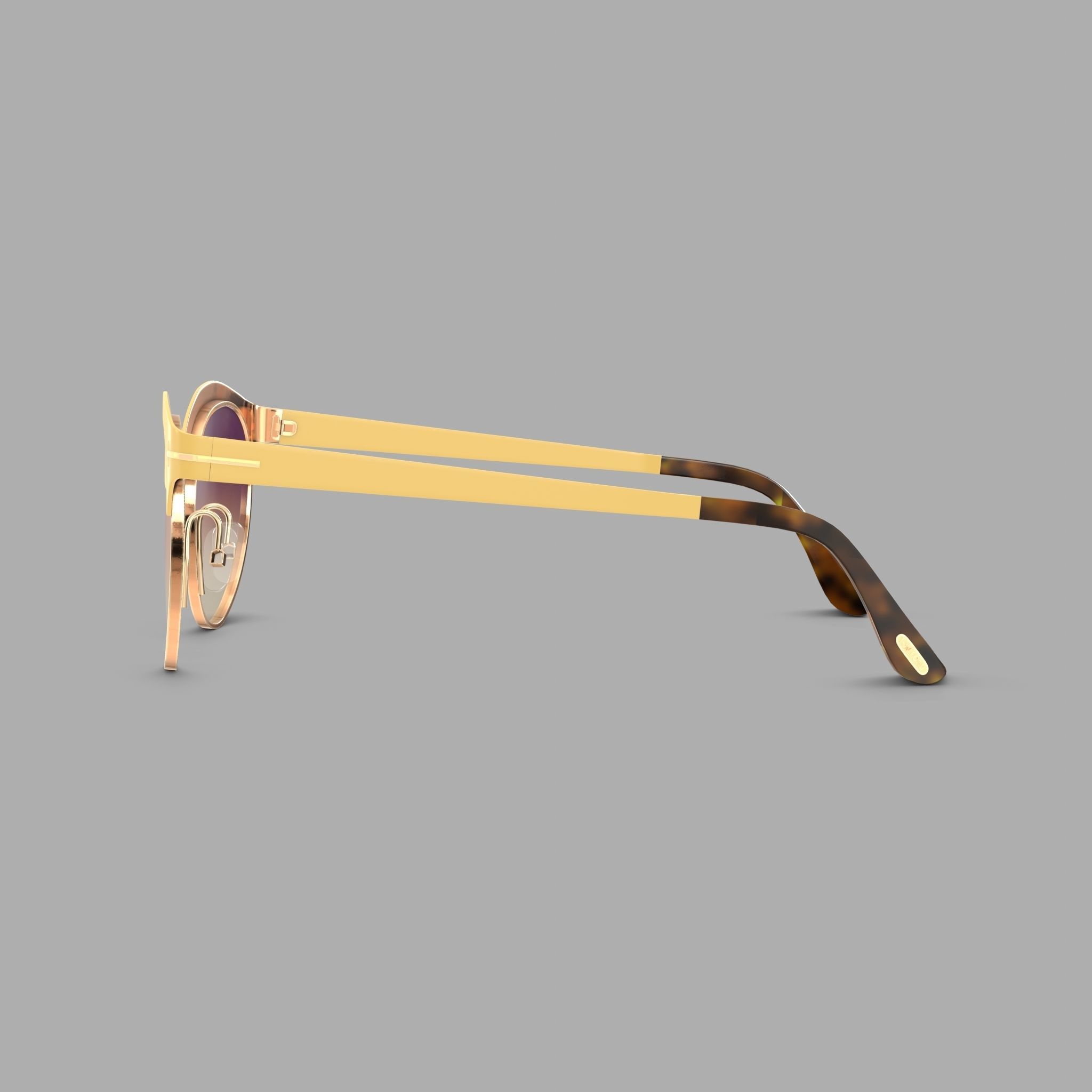 Tom Ford - FT438 28F Sunglasses Low-poly 3D model_3