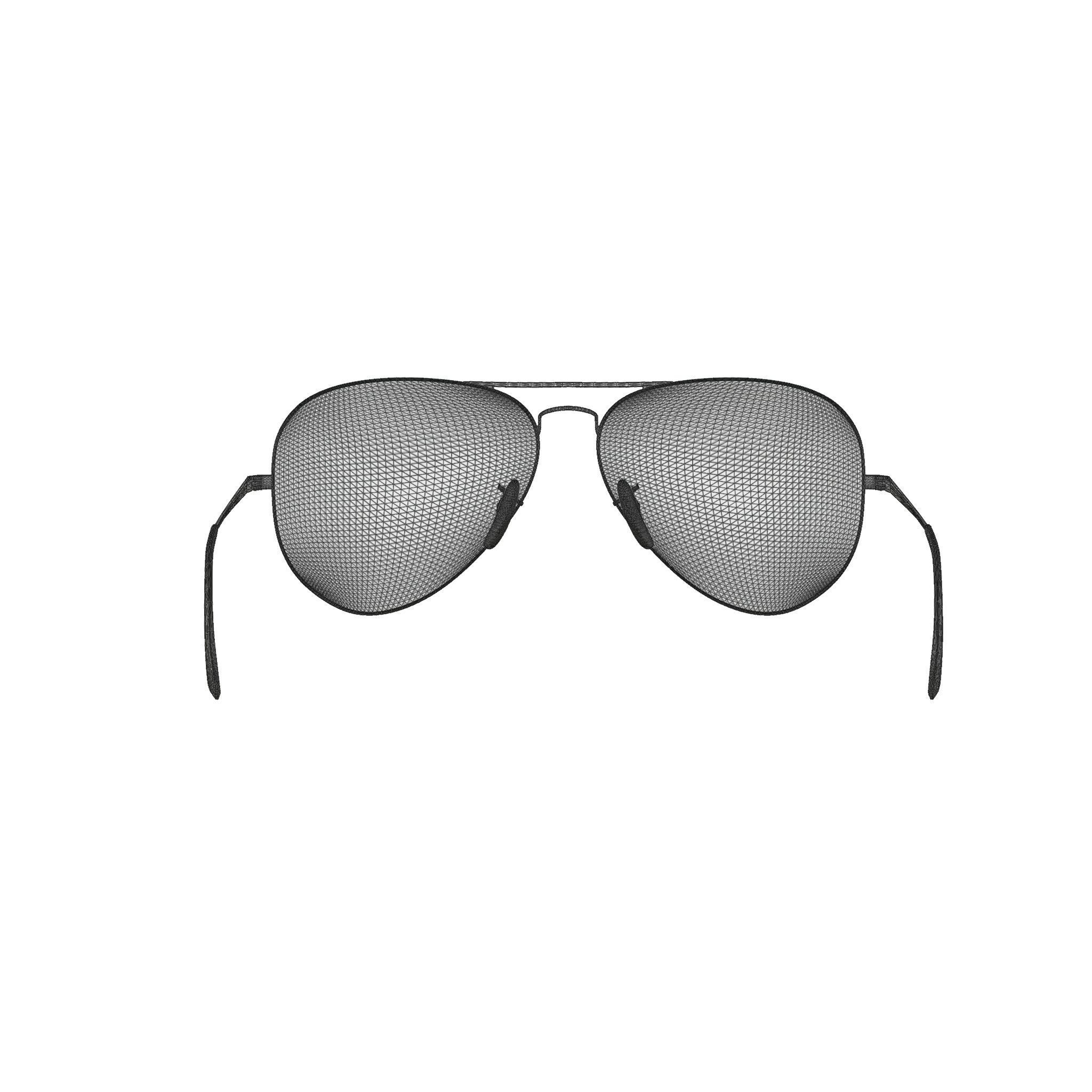 Ray-Ban Aviator Metal II  RB3689 Washed Evolve Sunglasses Low-poly 3D model_4