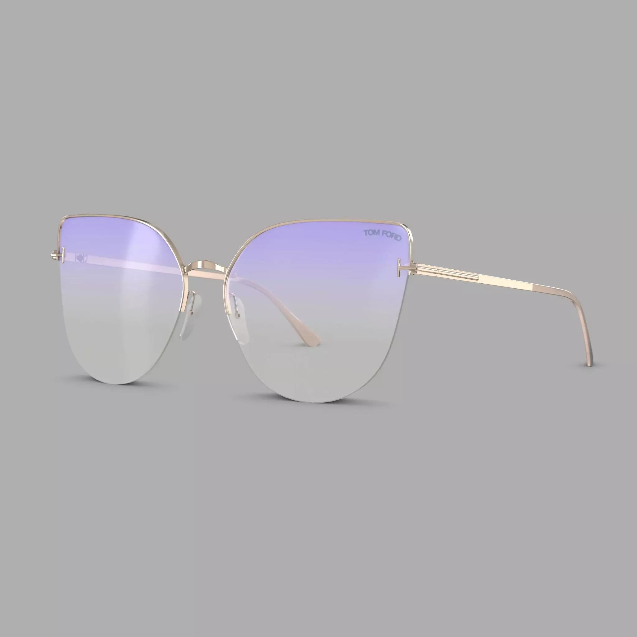 Tom Ford - FT0652 16Z 6017 Sunglasses Low-poly 3D model_0