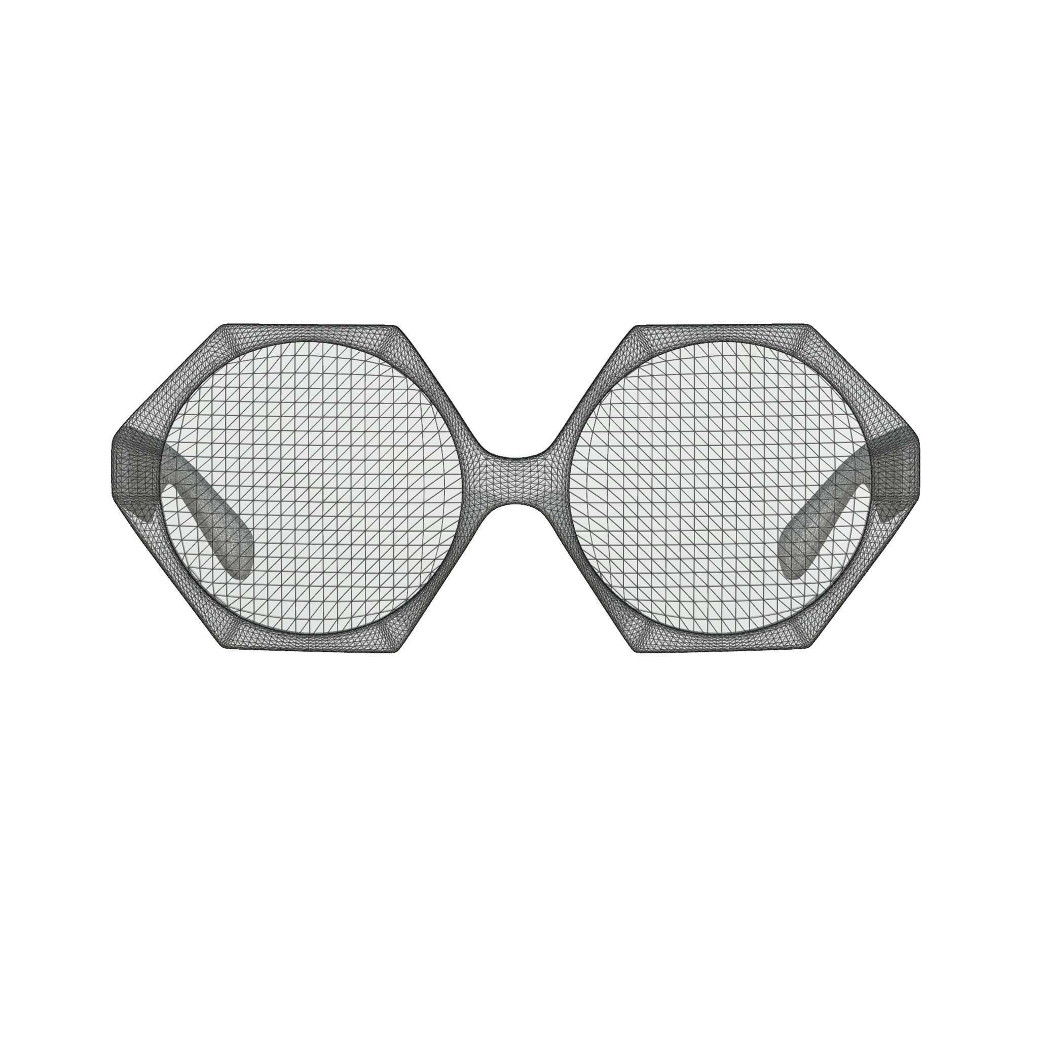 Vasuma  - GOLDEN G410 Sunglasses Low-poly 3D model_7