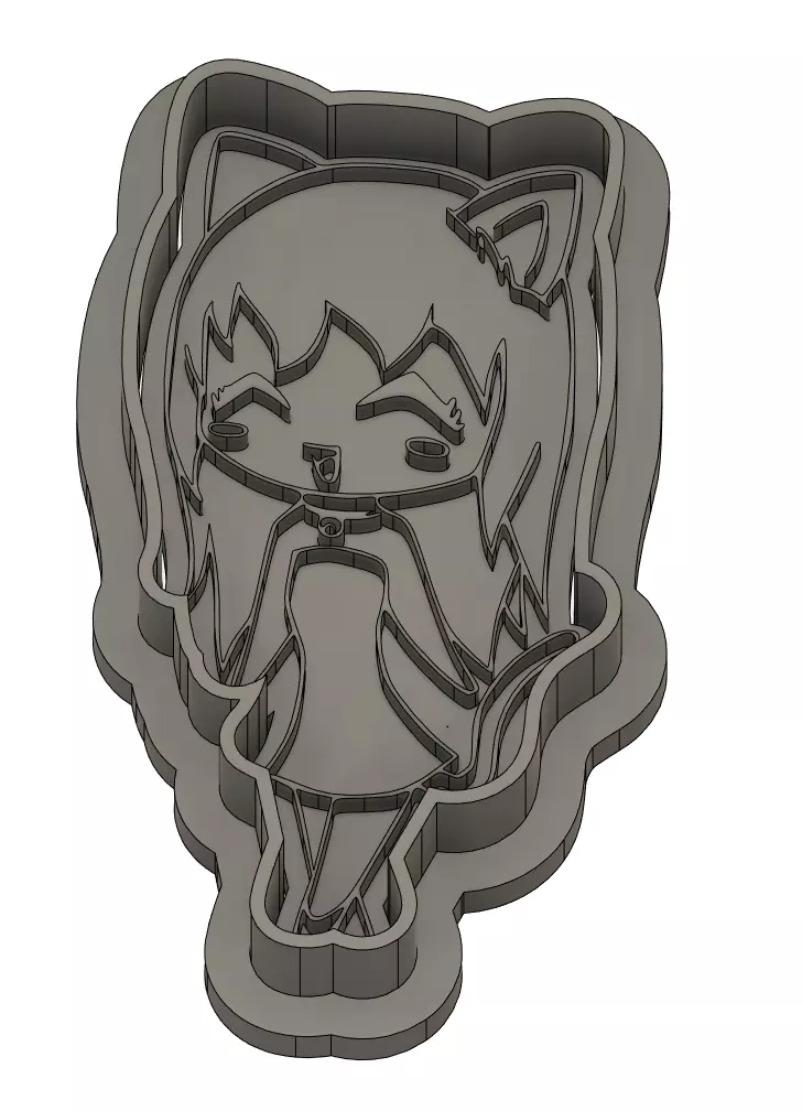 Cat Girl - Cookie Cutter 3D print model
