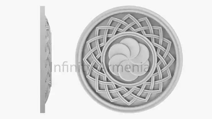 Haykakan Arevakhach Armenian sun cross 3D print model 