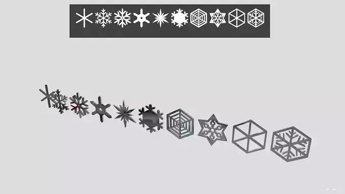 Snow flake metaric ornament