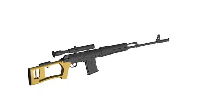 Dragunov sniper rifle 3D model