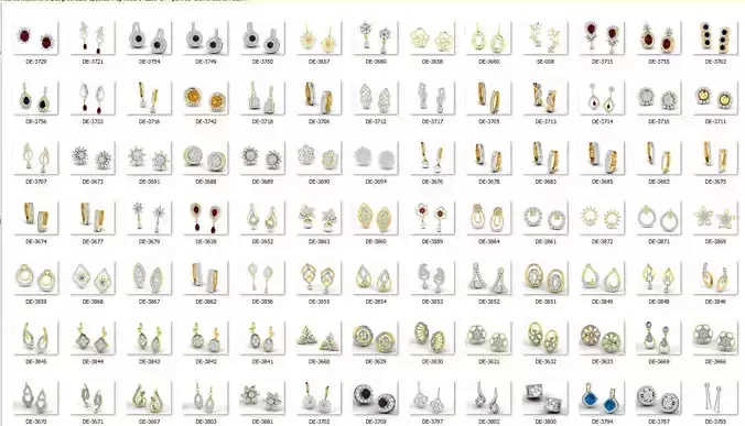 earrings  bulk 53  3dm files ready to print part 04