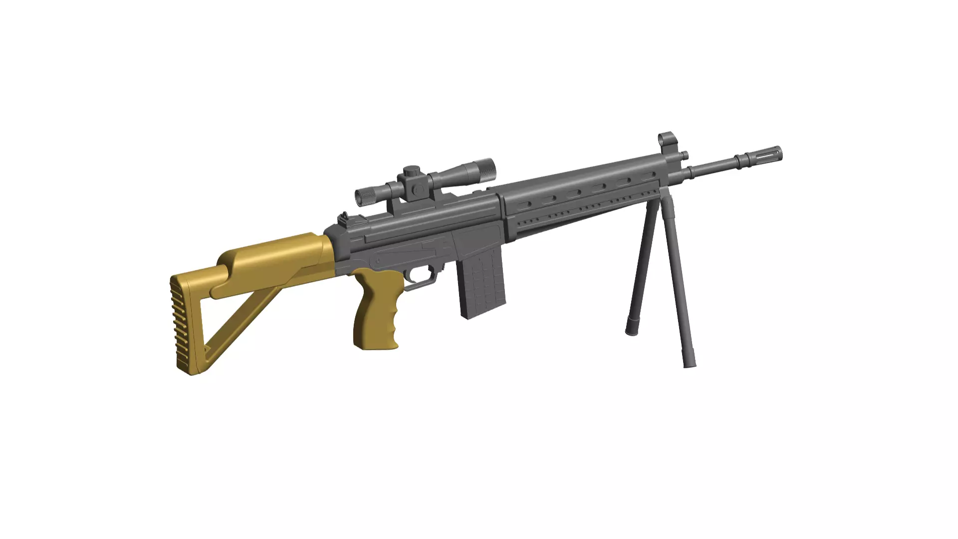 sniper gun 3D model_0