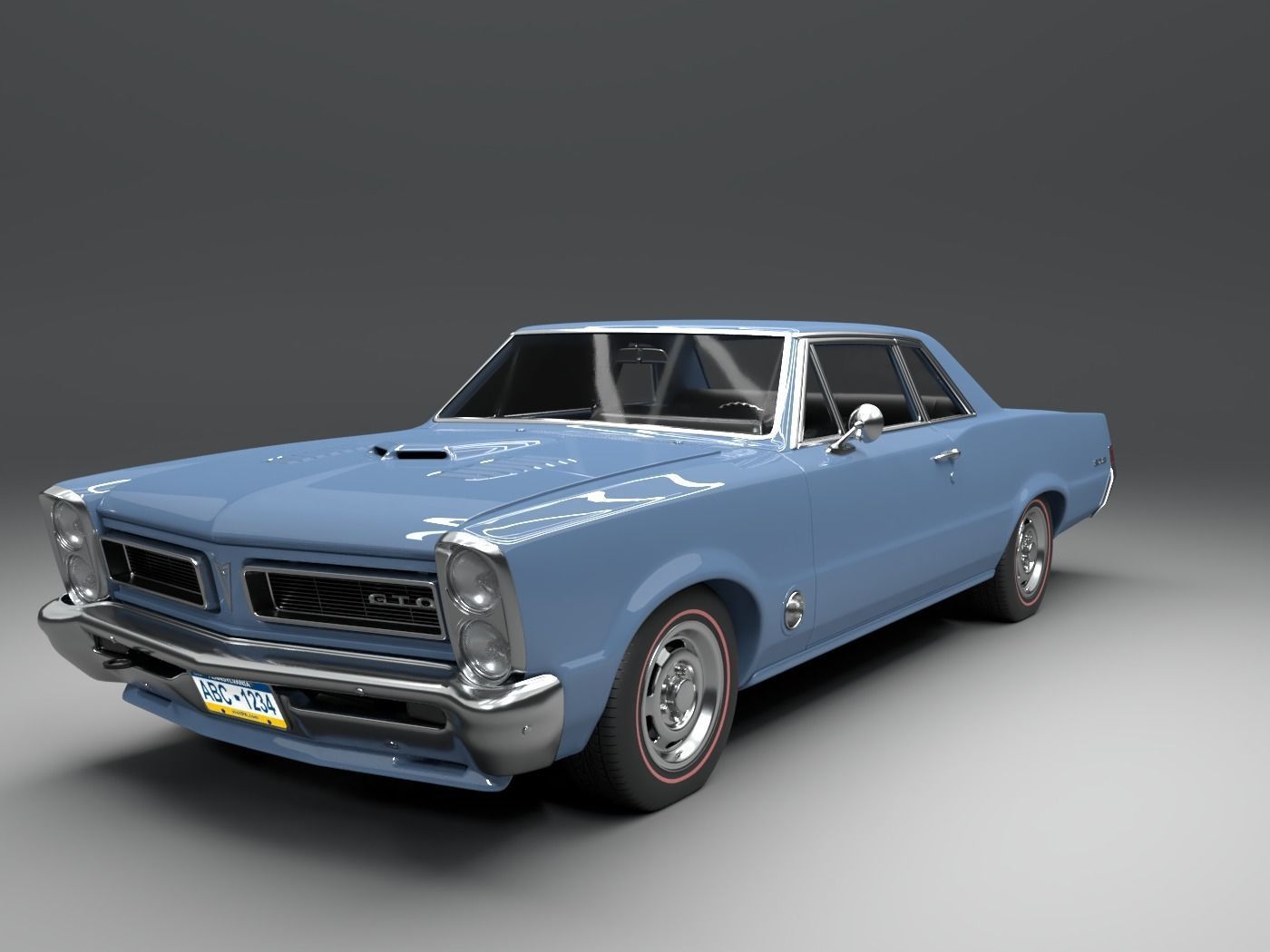 pontiac gto 1965 3D model_3