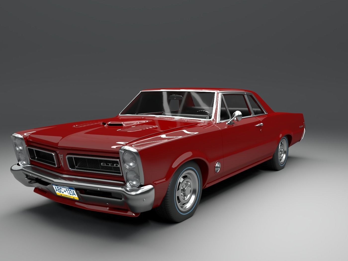 pontiac gto 1965 3D model_2