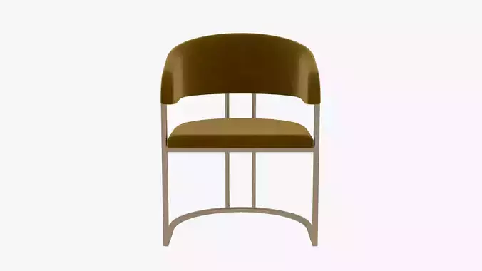 Chair dining with metal frame