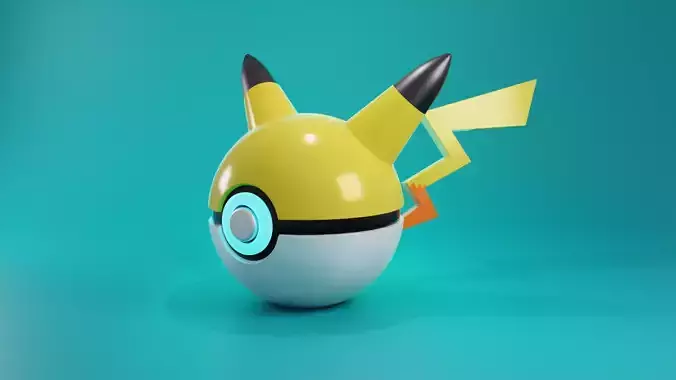 pika ball 3d model Low-poly 3D model
