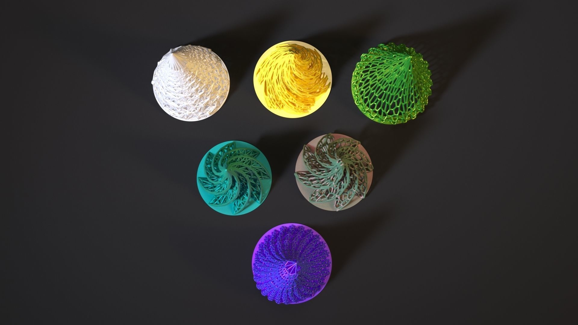 Christmas tree pass set 6 pieces 3D print model_9