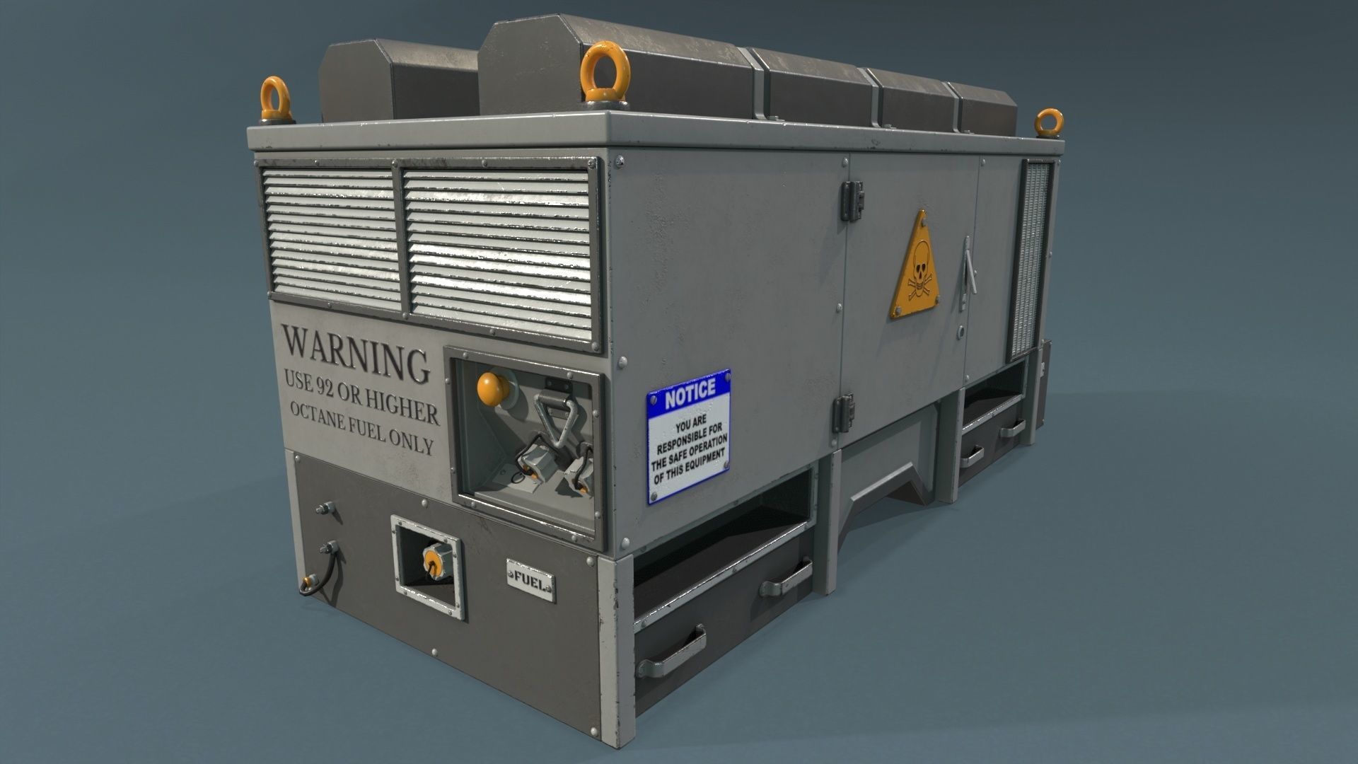 Industrial Units - 20 pieces Low-poly 3D model_6