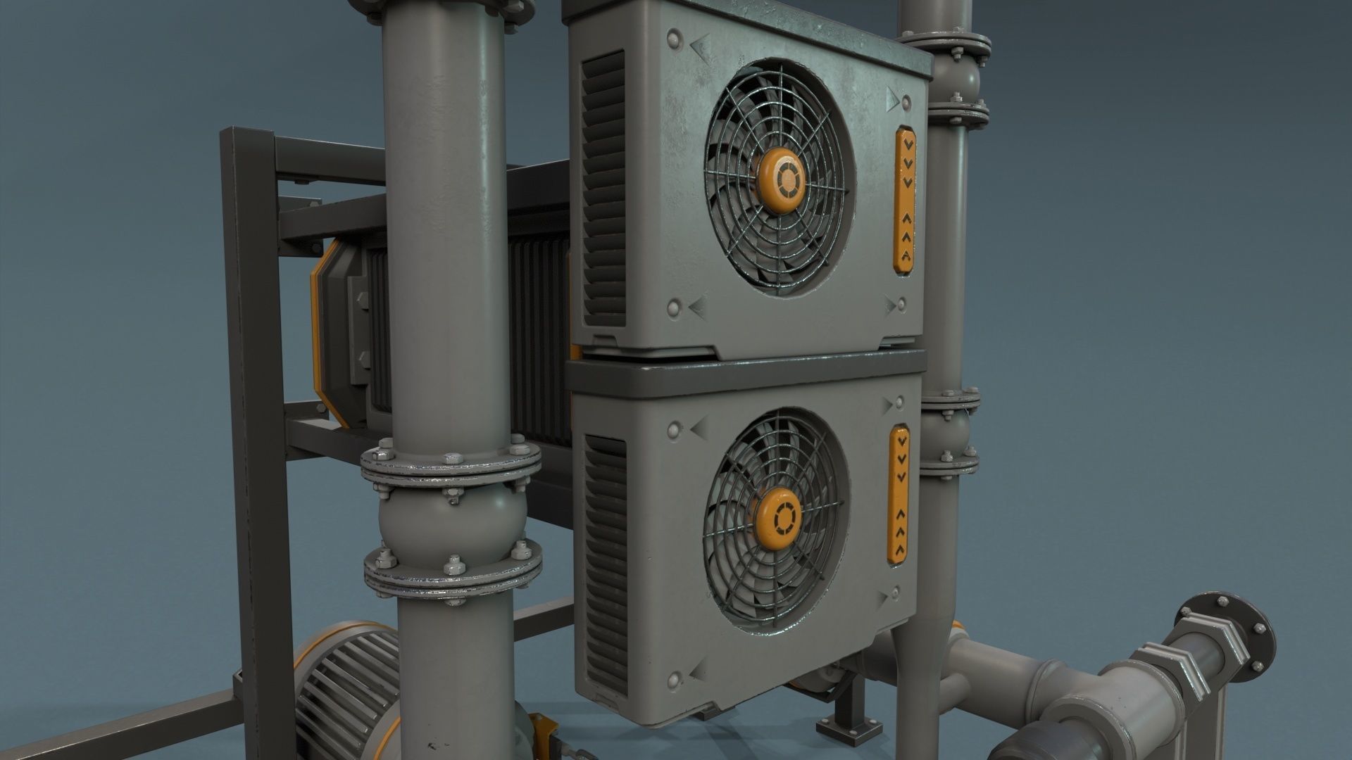 Industrial Units - 20 pieces Low-poly 3D model_35