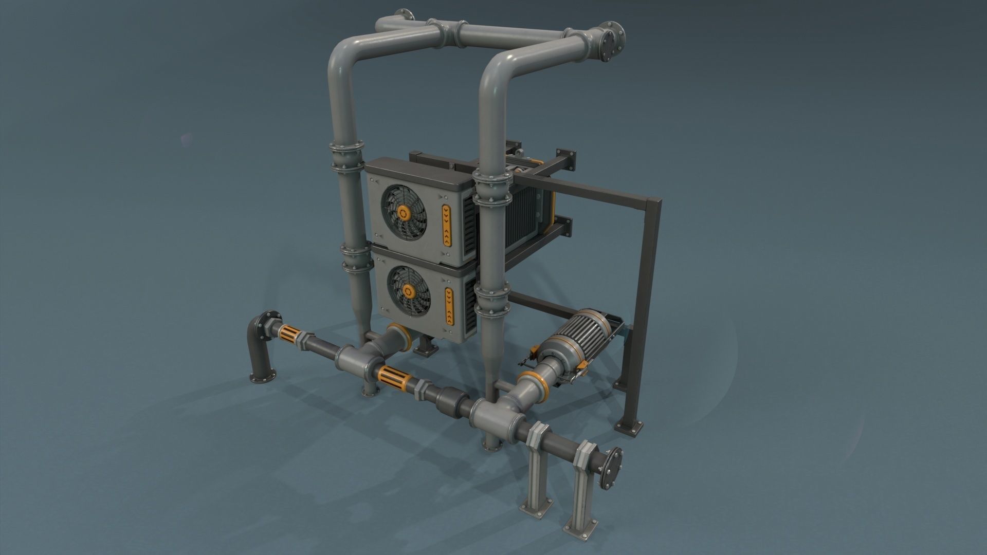 Industrial Units - 20 pieces Low-poly 3D model_32