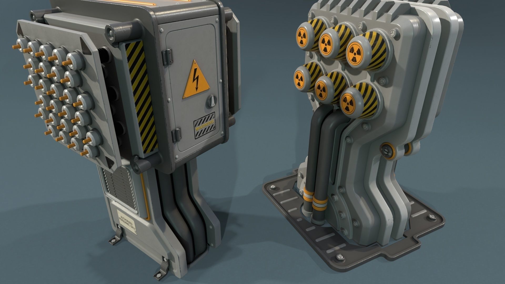 Industrial Units - 20 pieces Low-poly 3D model_22